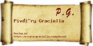 Piváry Graciella névjegykártya